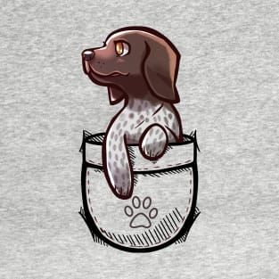 Pocket Cute German Shorthair Pointer Dog T-Shirt